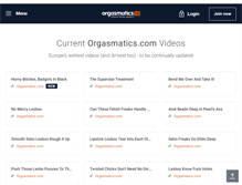 Tablet Screenshot of orgasmatics.com